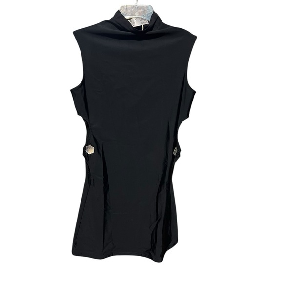 Buci Turtleneck Mini Dress in Black - Picture 2 of 7
